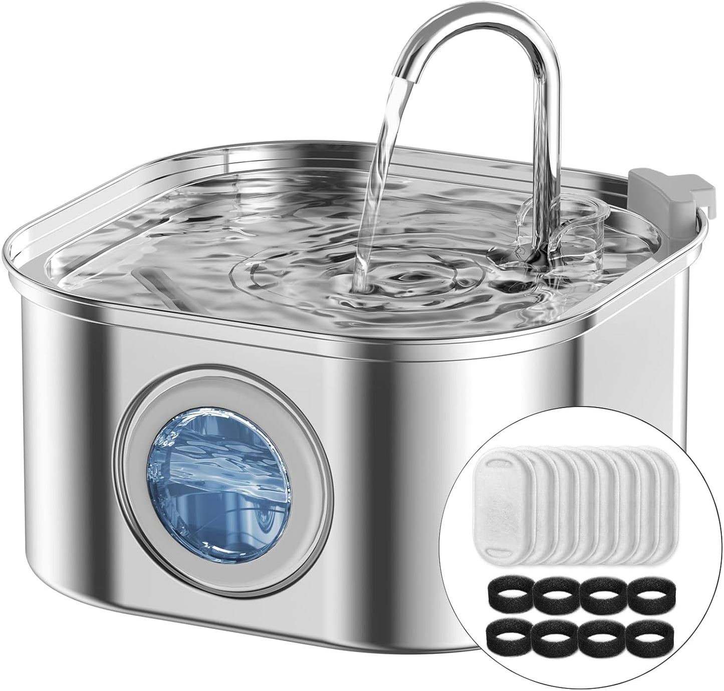 Purrify™ Advanced Automatic Stainless Steel Cat Water Fountain, 108 oz (3.2 L)