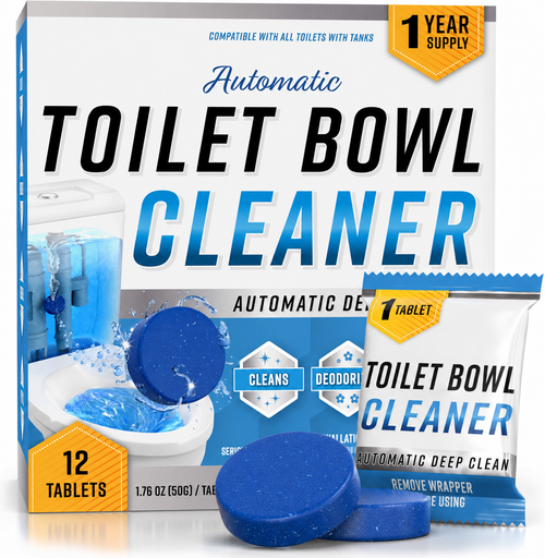 12x Automatic Toilet Bowl Cleaner Tablets (1-Year Supply)